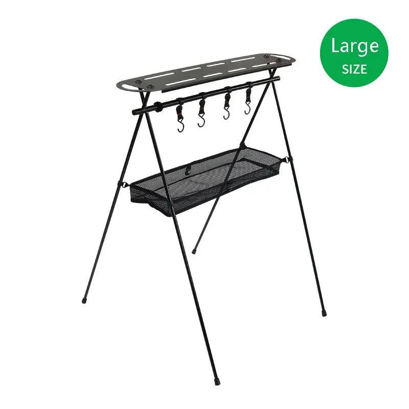 Outdoor Bracket Camping Folding Triangle Storage Rack Portable Picnic Hanging Rack Storage Rack Clothes Drying Rack-WAYBIKER