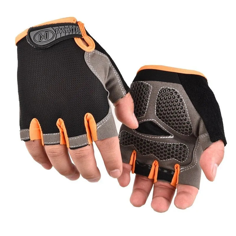 Cycling Gloves Anti Slip Shock Breathable Half Fingerless Gloves Bike Mtb Gloves Sport Mittens Cycling Bicycle Gloves-WAYBIKER