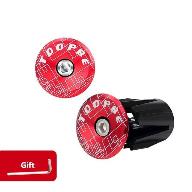 TOOPRE MTB Road Bike Handlebar End Plugs Bicycle Grip Handle Bar End Cap Aluminum Alloy MTB Handlebar Grips Plugs Caps-WAYBIKER