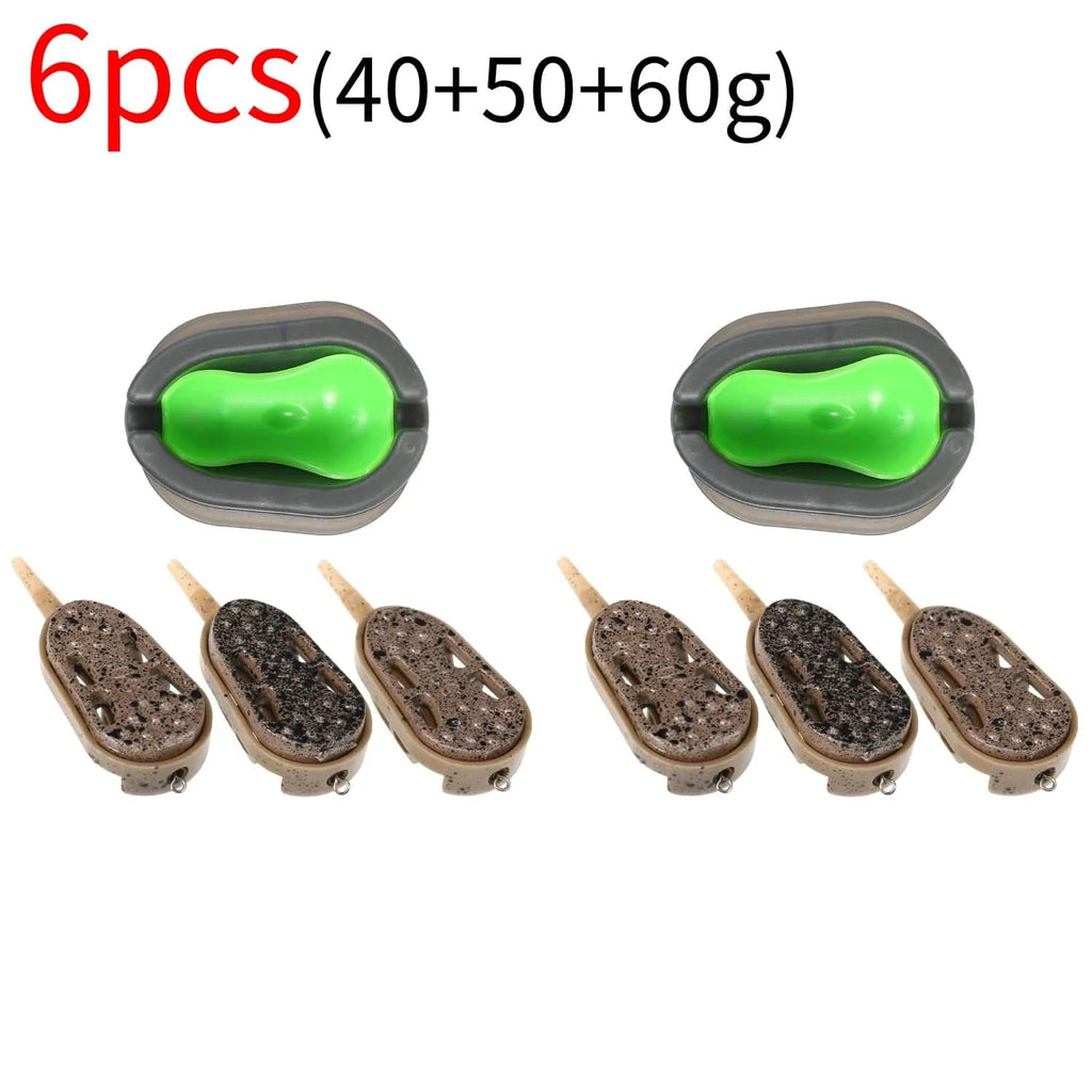 3pcs Fishing Feeder Mould Quick Release Moulds Carp Fishing Bait Holder Tool-WAYBIKER