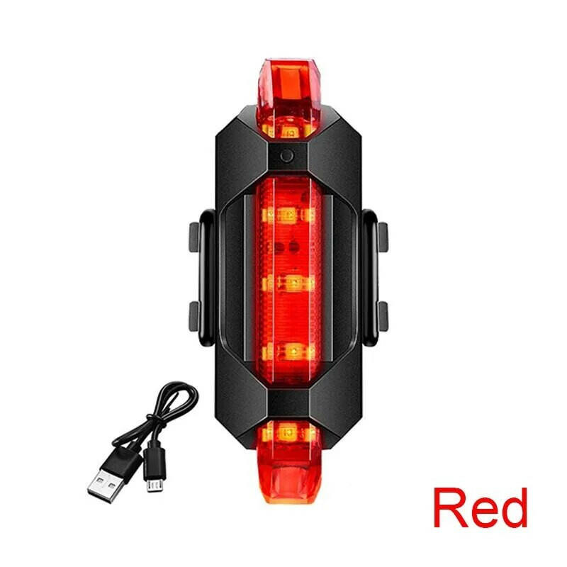 USB Rechargeable Bike Light Set Front Light with Taillight Easy to Install 3 Modes Bicycle Accessories for the Bicycle-WAYBIKER