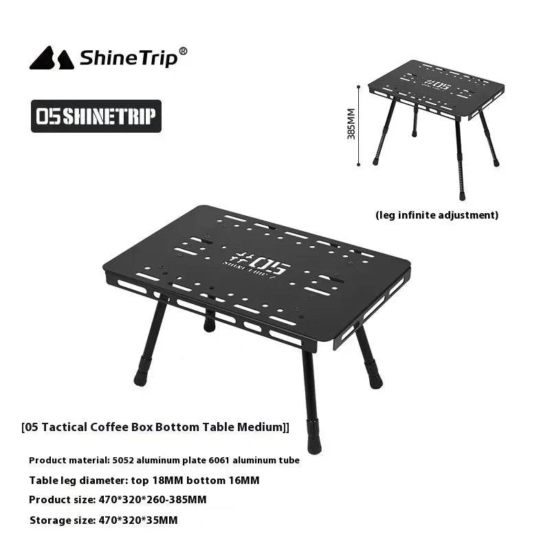ShineTrip Outdoor 05 Series Camping Aluminum Box Multi functional Modular Storage Aluminum Alloy Coffee Box-WAYBIKER