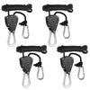 4/8/10pcs Pulley Ratchets Heavy Duty Rope Clip Hanger Adjustable Lifting Pulley Lanyard Hanger Boat Bow Rope Lock Tie Down Strap-WAYBIKER