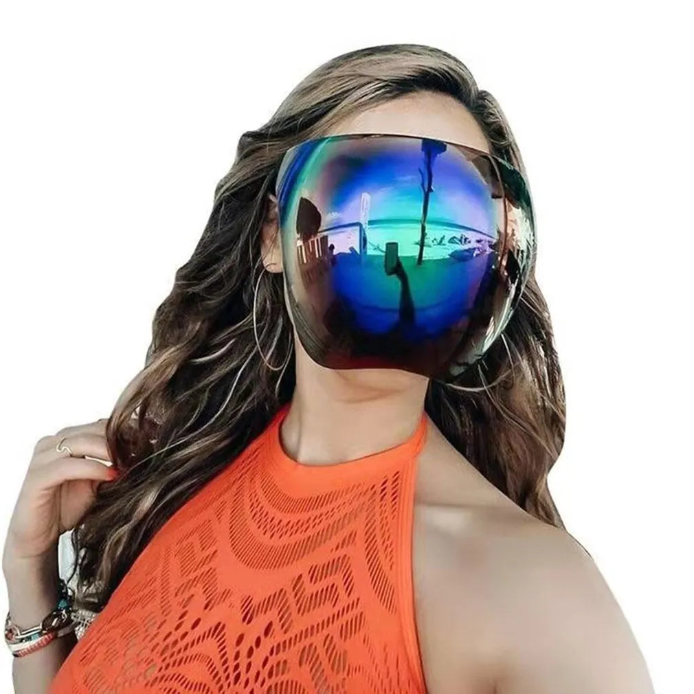 One-Piece HD Transparent Anti-Fog Anti-Splash Protective Mask Anti-Pollen Space Multi-Color Coating Goggles-WAYBIKER