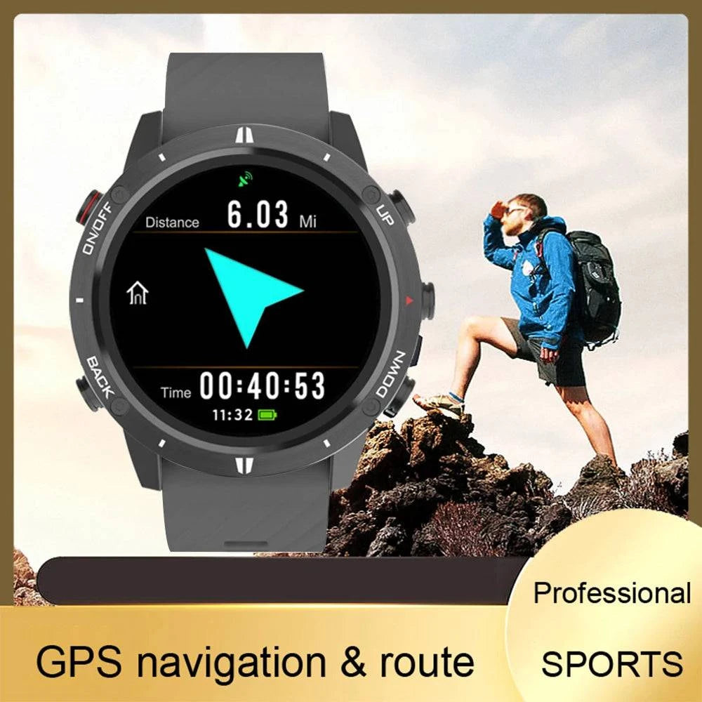 Outdoor GPS Sports Watch Fitness Tracker Wrist Smartwatch Provides Comprehensive Sports Data for Running Swimming Climbing-WAYBIKER
