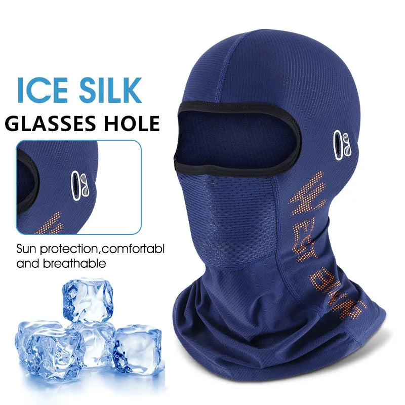 WEST BIKING Summer Cycling Balaclava Ice Silk Sun UV Protection Bicycle Motorcycle Caps Face Cover Fishing Hiking Sports Hats-WAYBIKER