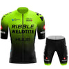 HUUB  Team Cycling Jersey+Bib shorts Set 2023 Mens Mountain Bicycle Clothing Short Sleeve Suit Sports MTB Bike Training Uniform-WAYBIKER