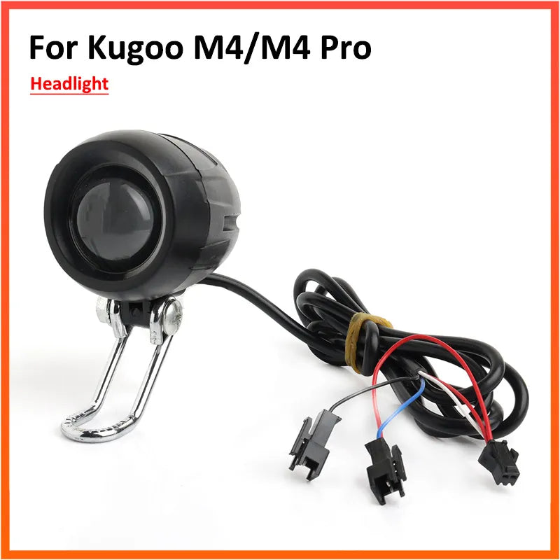 Headlight for KUGOO M4 /M4 pro Electric Scooter LED Front Light Lamp With Horn Bell 2 in 1 E-bike light Parts-WAYBIKER