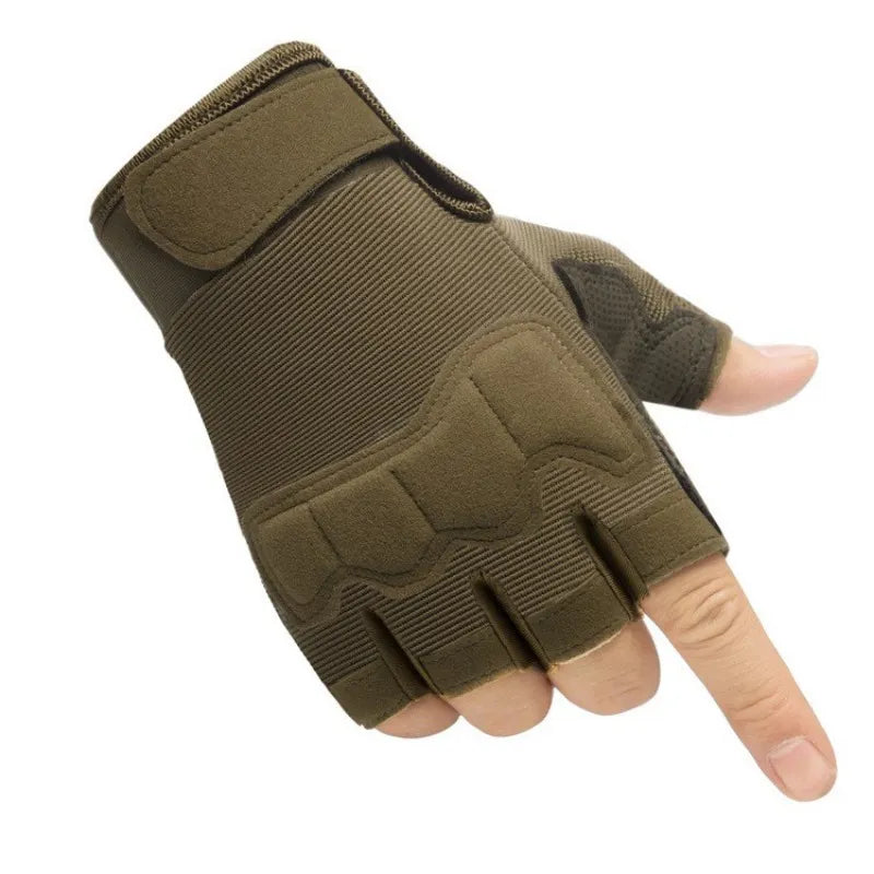 Sports Tactics Gloves Half Finger Men's and Women's Mountaineering Anti Slip Open Finger Parachute Gym Gloves-WAYBIKER