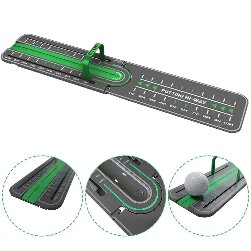 Golf Precision Distance Putting Drill Golf Putting Green Mat Putting Ball Pad Mini Putting Training Aids Golf Accessories-WAYBIKER