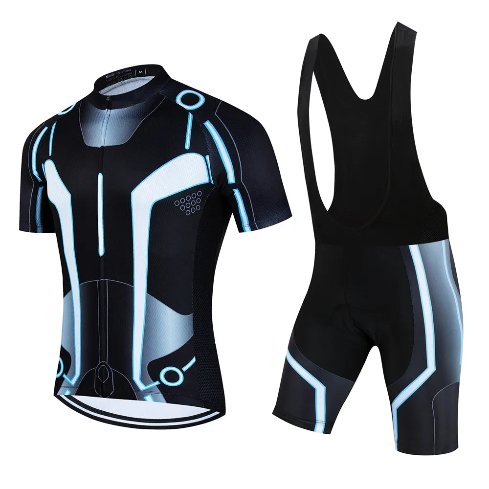 Cycling Jersey Set 2023 Men Summer Cycling Clothing Road Bike Shirts Suit Bicycle Bib Shorts MTB Ropa Ciclismo Maillot-WAYBIKER
