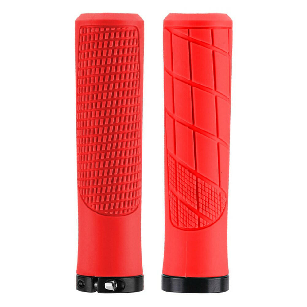 1 Pair Bicycle Rubber Grips Bilateral Lock Bicycle Handlebar Cover MTB Road Bike Handlebar Grips Non-slip Bicycle Handle Covers-WAYBIKER