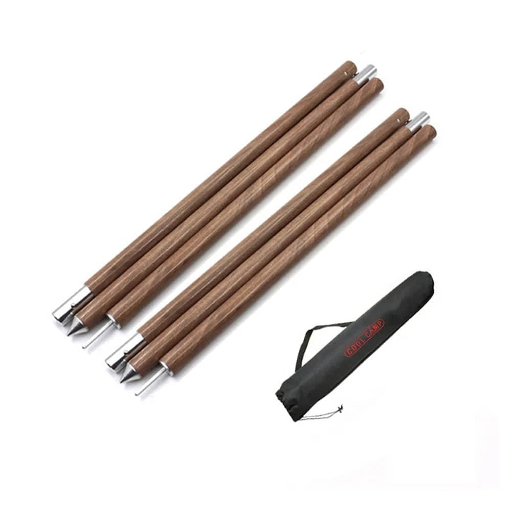 Aluminium Alloy Awning Rod Thicken Wood Grain Backdrop Arbor Pole Canopy Stand Rods Tent  Support Outdoor Camping Accessories-WAYBIKER