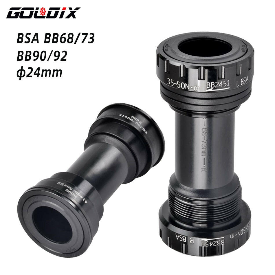 GOLDIX BB68 BB92 Bicycle Bottom Brackets Adapter 1.37/24mm Bicycle Crank MTB/Road Bike Push Bottom Brackets