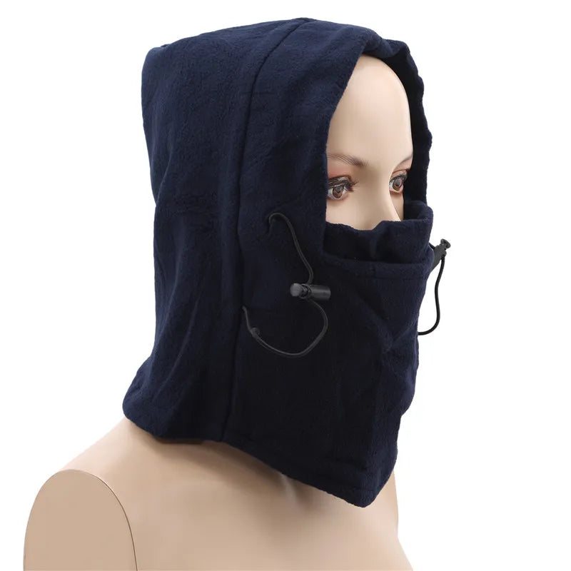 Winter Thermal Fleece Balaclava Men Hat Neck Warmer Hiking Scarf Waterproof Hunting Cycling Hat Hooded Neck Snowboard Face Mask-WAYBIKER