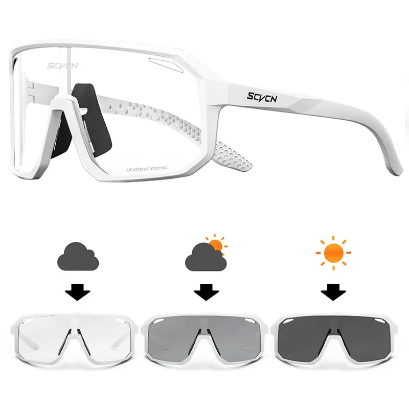 Cycling Glasses Photochromic Sunglasses Men Women Mountain Bike Road Eyewear New Bicycle Riding Outdoor Sports Hiking Goggles-WAYBIKER