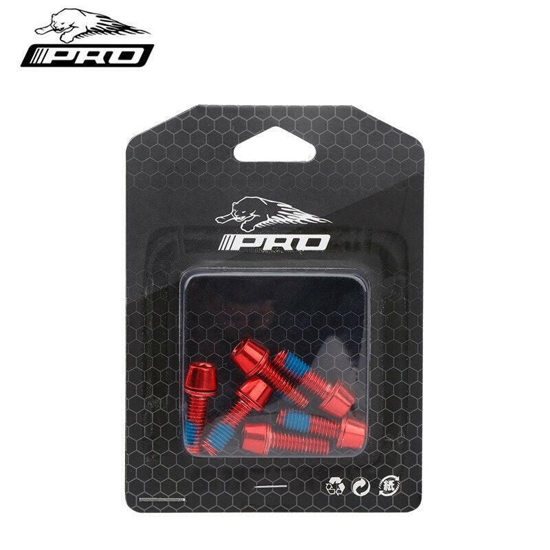 IIIPRO 6 Pcs Colour Bicycle Disc Brake Caliper Bolts M6x18mm MTB Bike Stainless Steel Fixing Screws-WAYBIKER