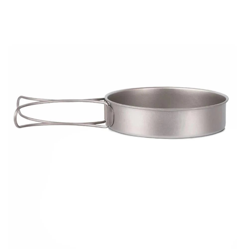 Ultralight Titanium Frypan Outdoor Camping Hiking Picnic Cooking Frying Pan For Outdoor Camping Hiking Backpacking Picnic-WAYBIKER