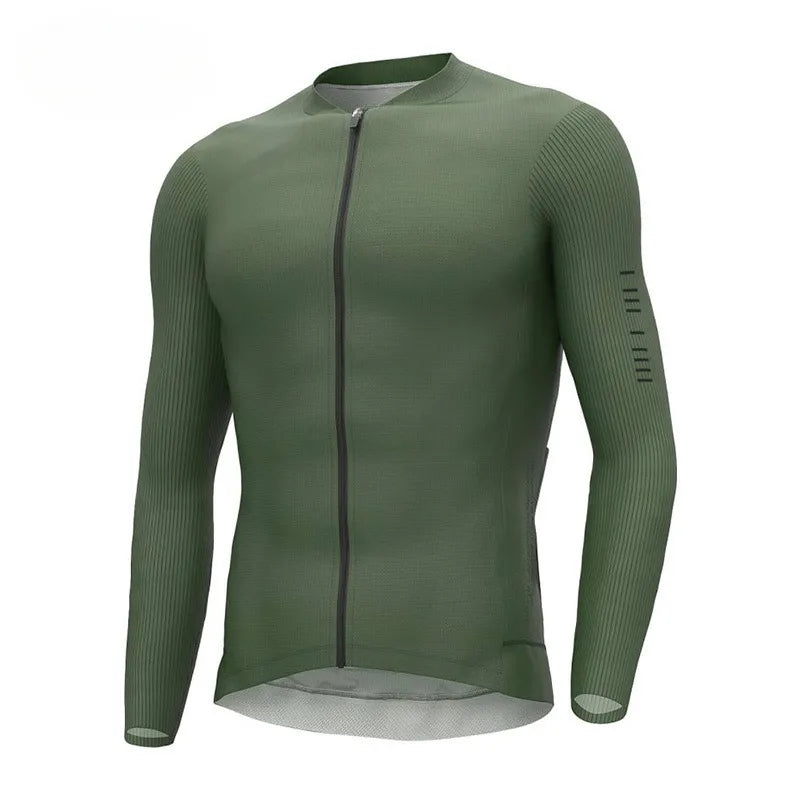 Summer Cycling Long-sleeved Breathable Cycling Clothing Top Men's Thin Long-sleeved Cycling Jersey-WAYBIKER