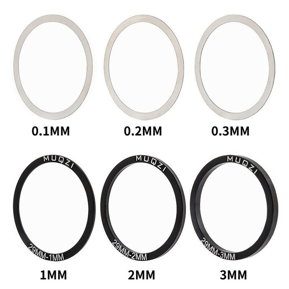 6pcs Bike Bicycle Bottom Bracket Crankset Washer 24/29/30mm For BB86/91/92/BB30 Bottom Spacer Cycling Part-WAYBIKER