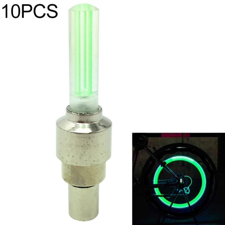 10 PCS LED Bicycle Lights Wheel Tire Valve Caps Bike Accessories Cycling Lantern Spokes Lamp, Blue, Green, Red, Yellow