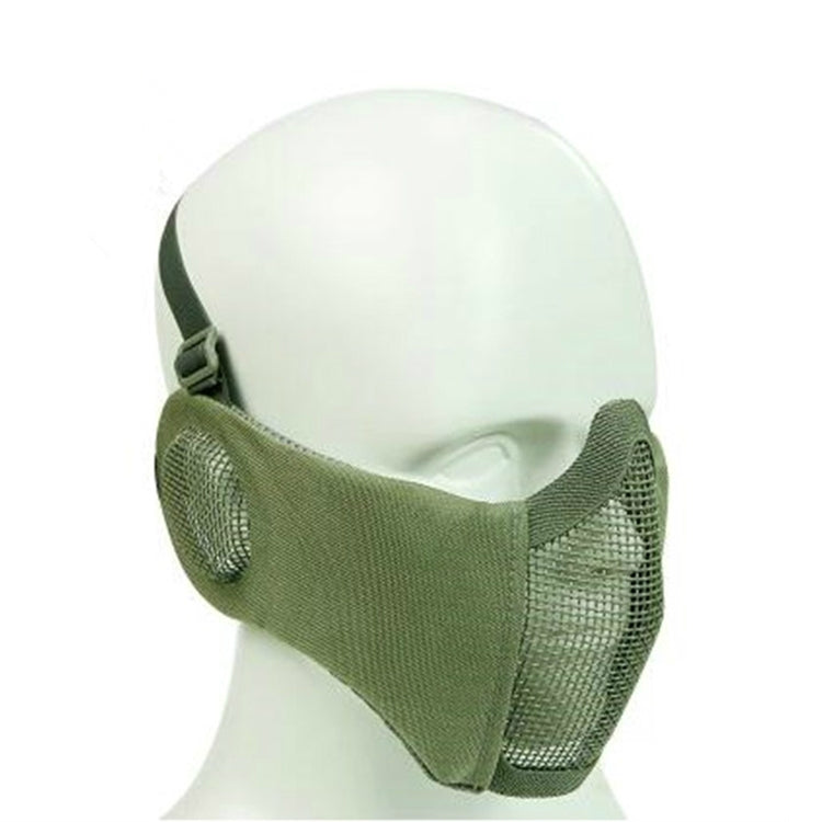 WoSporT Half Face Metal Net Field Ear Protection Outdoor Cycling Steel Tactical Mask