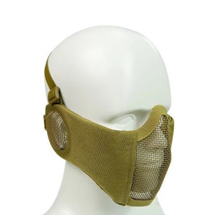 WoSporT Half Face Metal Net Field Ear Protection Outdoor Cycling Steel Tactical Mask