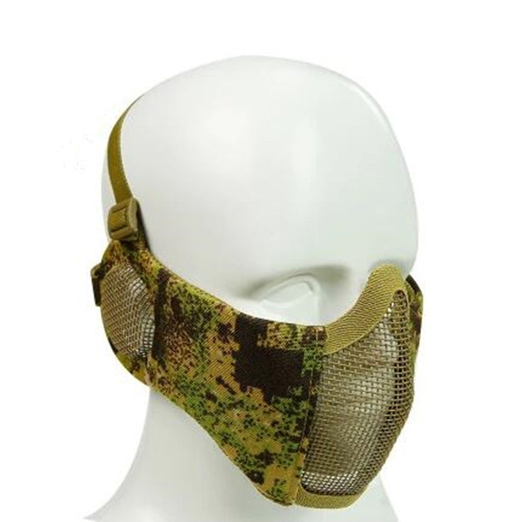 WoSporT Half Face Metal Net Field Ear Protection Outdoor Cycling Steel Tactical Mask