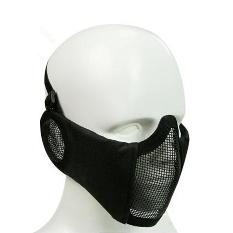 WoSporT Half Face Metal Net Field Ear Protection Outdoor Cycling Steel Tactical Mask