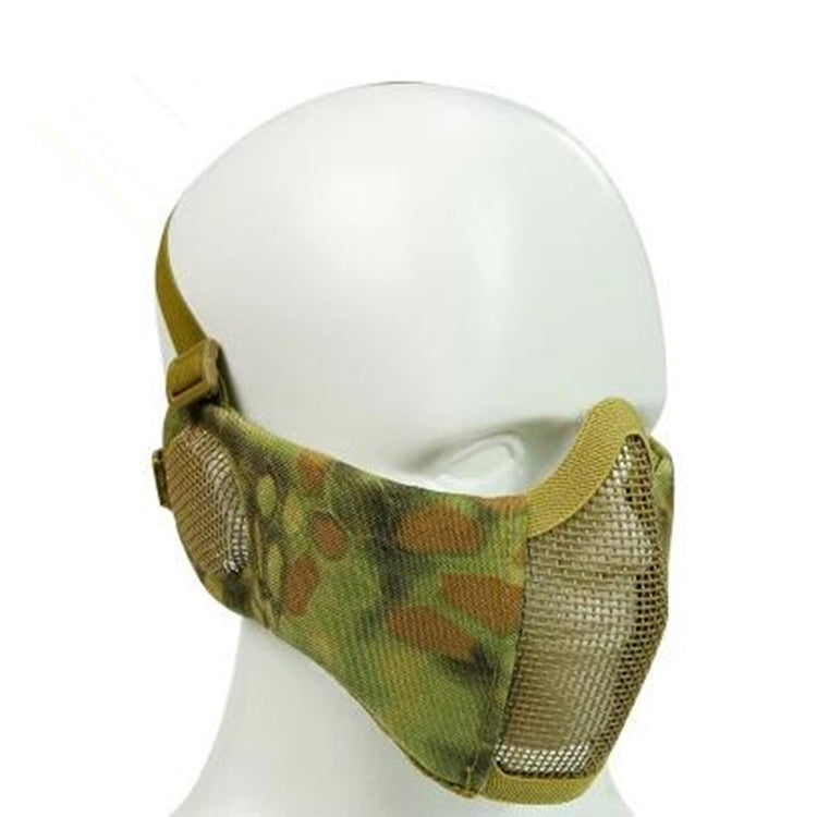 WoSporT Half Face Metal Net Field Ear Protection Outdoor Cycling Steel Tactical Mask