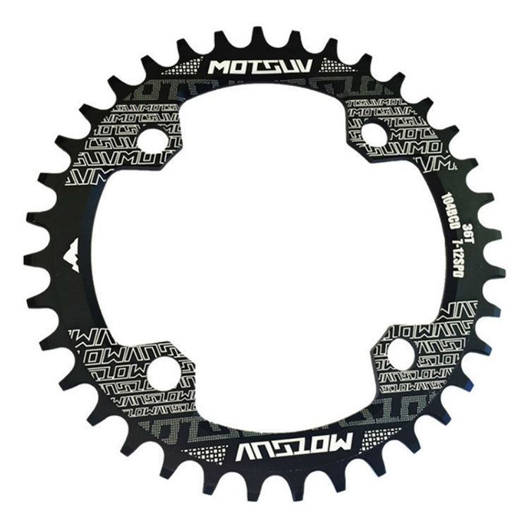 MOTSUV Round Narrow Wide Chainring MTB Bicycle 104BCD Tooth Plate Parts, Disk 32T, Disk 34T, Disk 36T, Disk 38T, Elliptic plate 32T