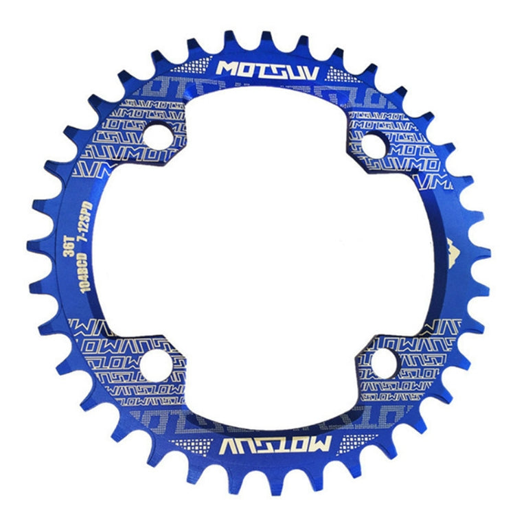 MOTSUV Round Narrow Wide Chainring MTB Bicycle 104BCD Tooth Plate Parts, Disk 32T, Disk 34T, Disk 36T, Disk 38T, Elliptic plate 32T