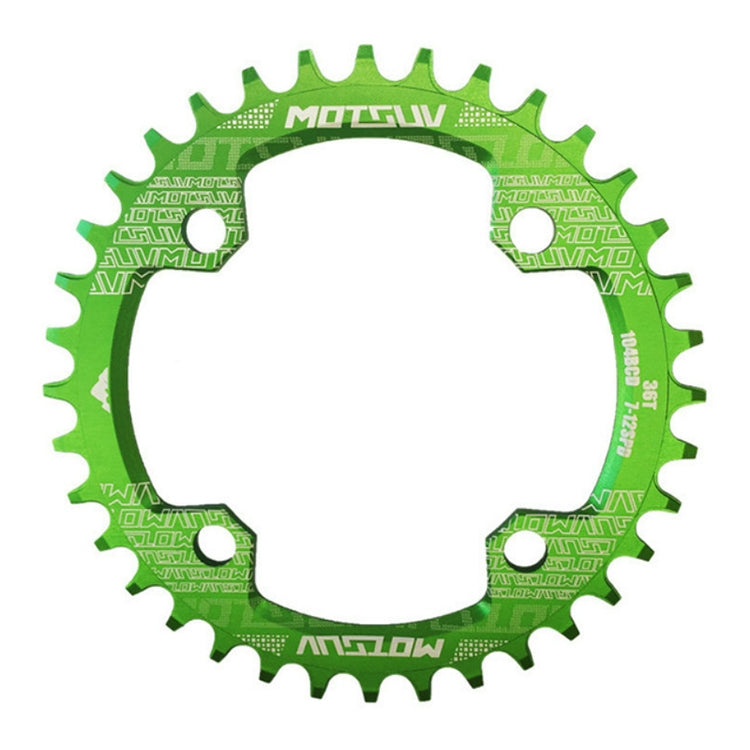 MOTSUV Round Narrow Wide Chainring MTB Bicycle 104BCD Tooth Plate Parts, Disk 32T, Disk 34T, Disk 36T, Disk 38T, Elliptic plate 32T
