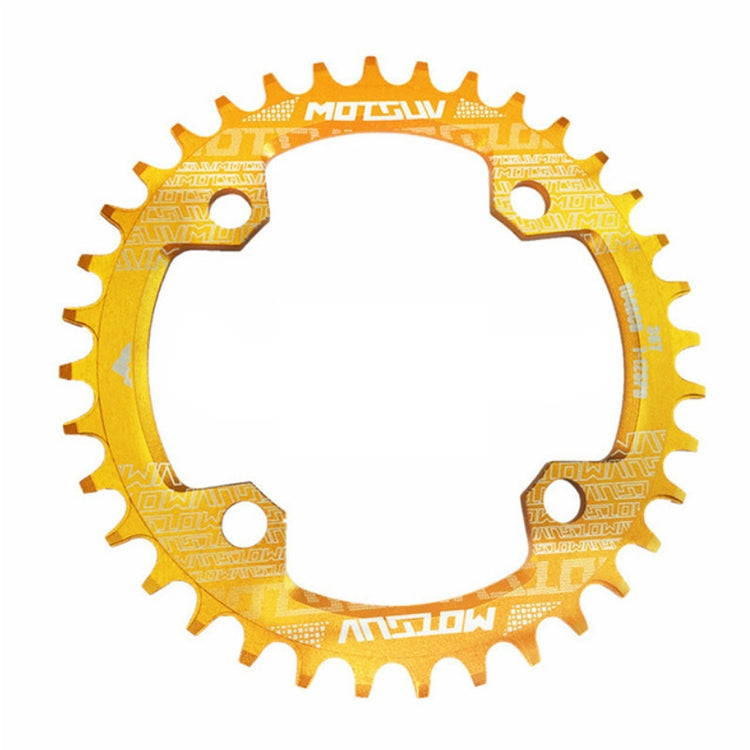 MOTSUV Round Narrow Wide Chainring MTB Bicycle 104BCD Tooth Plate Parts, Disk 32T, Disk 34T, Disk 36T, Disk 38T, Elliptic plate 32T