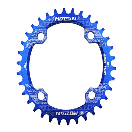 MOTSUV Round Narrow Wide Chainring MTB Bicycle 104BCD Tooth Plate Parts, Disk 32T, Disk 34T, Disk 36T, Disk 38T, Elliptic plate 32T
