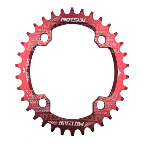 MOTSUV Round Narrow Wide Chainring MTB Bicycle 104BCD Tooth Plate Parts, Elliptic plate 34T, Elliptic plate 36T, Elliptic plate 38T