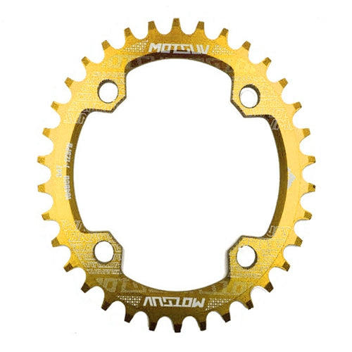 MOTSUV Round Narrow Wide Chainring MTB Bicycle 104BCD Tooth Plate Parts, Elliptic plate 34T, Elliptic plate 36T, Elliptic plate 38T