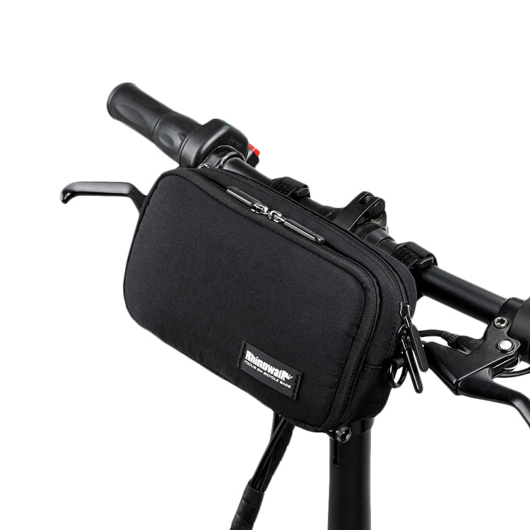 Rhinowalk X2011 Bike Front Bag Bicycle Storage Handlebar Bag Travel Commuting Hanging Bag, Black, Grey