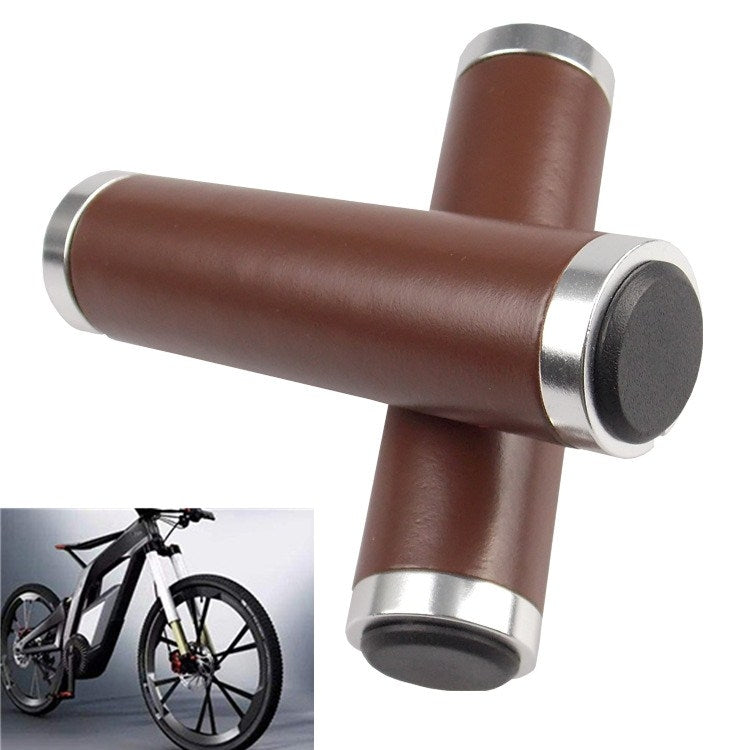 Retro Bicycle Leather Grip Cover Mountain Bike Comfortable Cowhide Grip Cover, HG005 Ordinary, HG005B Exquisite, HG006 Comfortable