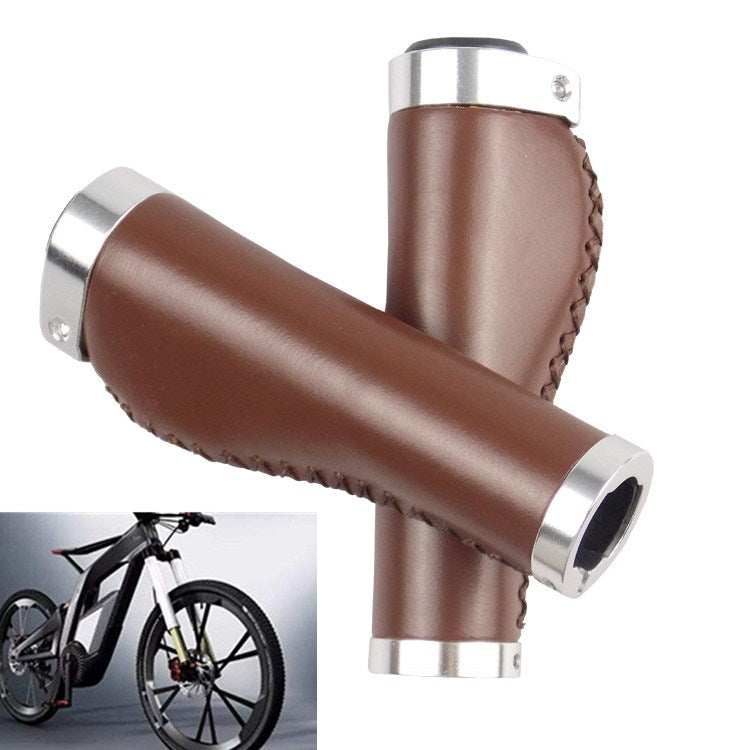 Retro Bicycle Leather Grip Cover Mountain Bike Comfortable Cowhide Grip Cover, HG005 Ordinary, HG005B Exquisite, HG006 Comfortable