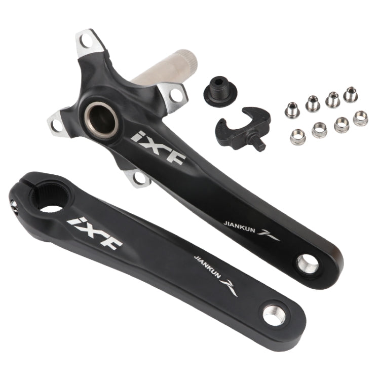 JIANKUN IXF Mountain Bike Hollow Crank Modified Single-plate Left and Right Cranks Crankshaft Bottom Axle, Left and Right Crank, Left and Right Crank+Bottom Bracket