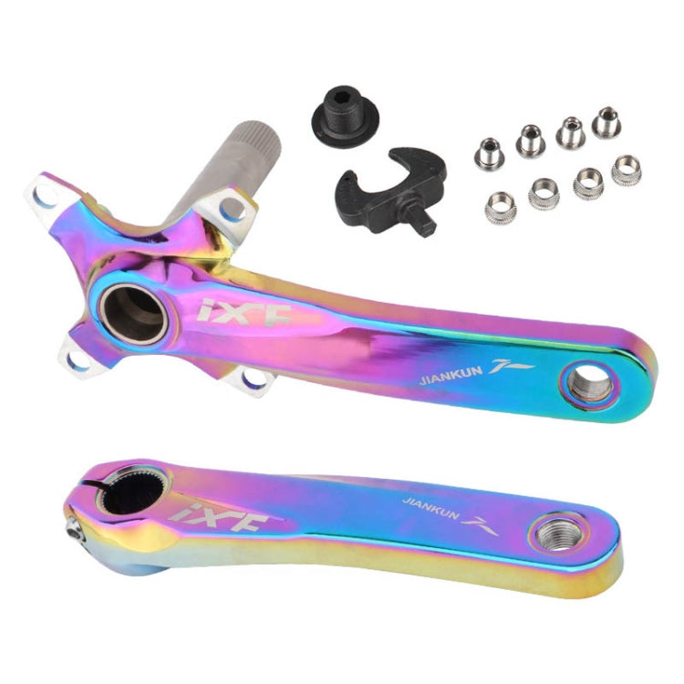 JIANKUN IXF Mountain Bike Hollow Crank Modified Single-plate Left and Right Cranks Crankshaft Bottom Axle, Left and Right Crank, Left and Right Crank+Bottom Bracket