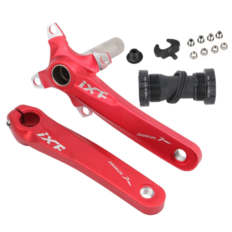 JIANKUN IXF Mountain Bike Hollow Crank Modified Single-plate Left and Right Cranks Crankshaft Bottom Axle, Left and Right Crank, Left and Right Crank+Bottom Bracket