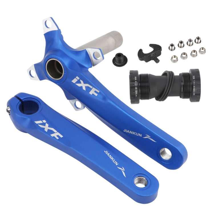 JIANKUN IXF Mountain Bike Hollow Crank Modified Single-plate Left and Right Cranks Crankshaft Bottom Axle, Left and Right Crank, Left and Right Crank+Bottom Bracket