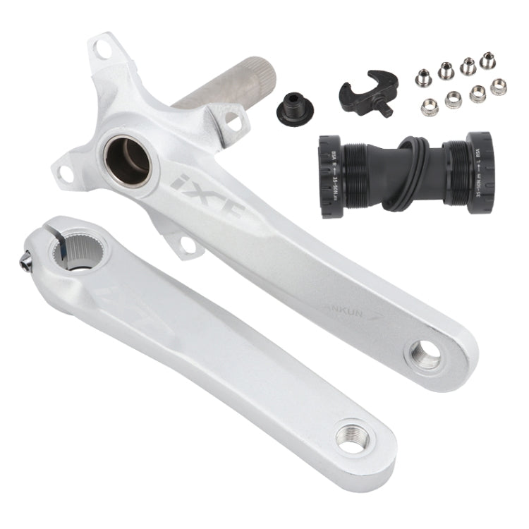 JIANKUN IXF Mountain Bike Hollow Crank Modified Single-plate Left and Right Cranks Crankshaft Bottom Axle, Left and Right Crank, Left and Right Crank+Bottom Bracket