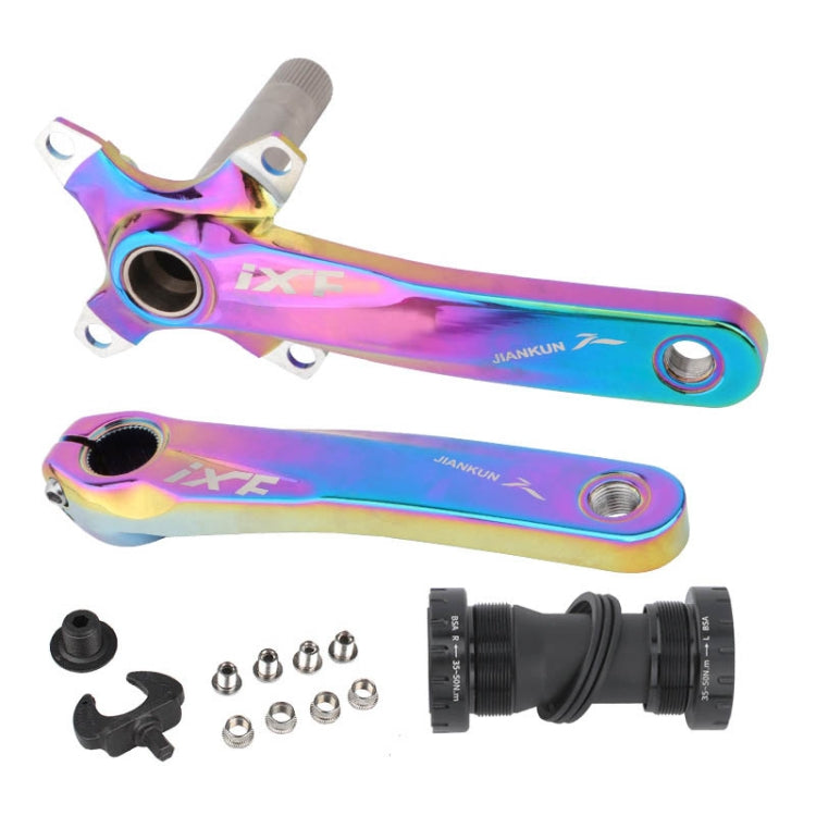 JIANKUN IXF Mountain Bike Hollow Crank Modified Single-plate Left and Right Cranks Crankshaft Bottom Axle, Left and Right Crank, Left and Right Crank+Bottom Bracket