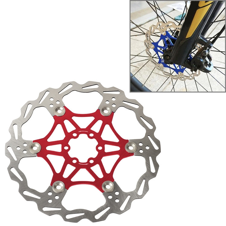 SNAIL FD-01 Mountain Bike Floating Disc Bicycle Brake Pad Six Nail Brake Disc, 160mm Black, 180mm Black, 203mm Black, 160mm Red, 180mm Red, 203mm Red, 160mm Blue, 180mm Blue, 203mm Blue