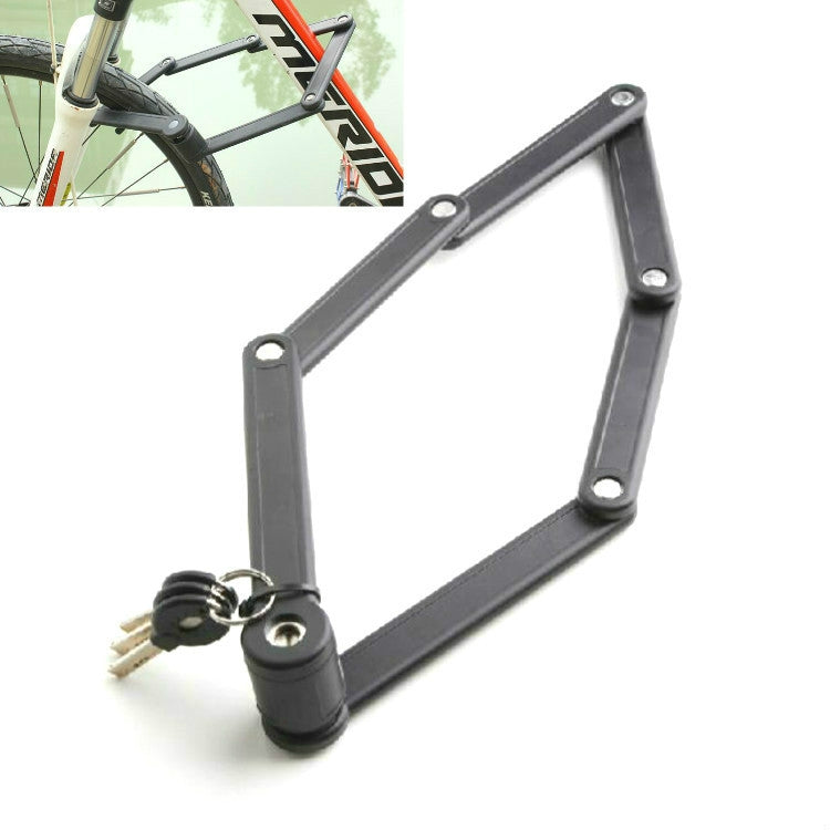 Tonyon Universal Anti-hydraulic Scissors Bicycle Lock Four-section Folding Mountain Bike Lock, Tonyon Folding Mountain Bike Lock Black