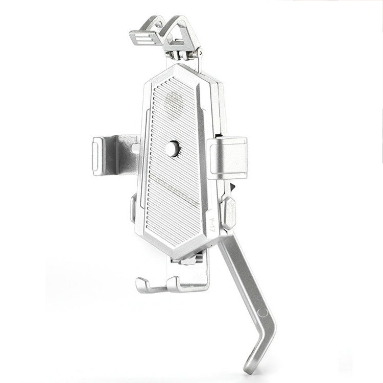 Bicycle Mobile Phone Holder Can Rotate And Adjust Fixed Aluminum Alloy Bracket Automatic Grab Bracket, Handlebar Installation, Rearview Mirror Installation - WAYBIKER