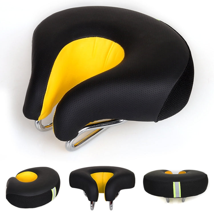 Noseless Bicycle Saddle Mountain Bike Thickened  Soft Cushion, Yellow, Red, Green, Blue, Black